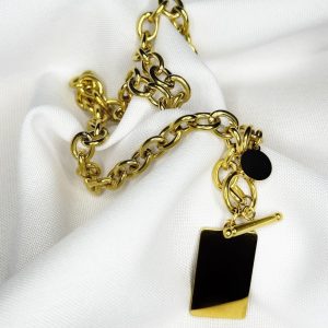 Collar Hip Hop Ropa dije Geométrico | Oro