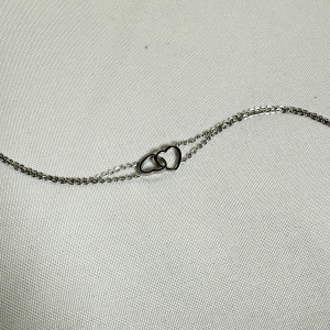 Brazalete dos corazones | Plateado