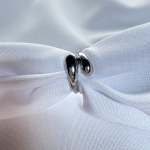 Anillo geométrico gota | Plateado