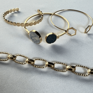 Brazaletes Set 4 piezas | N0000112 | Dorado