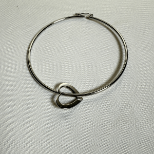 Brazalete con dije corazón abierto | Plateado