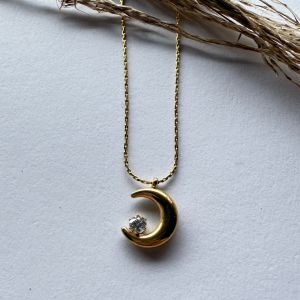 Collar Cuarto de Luna | Dorado