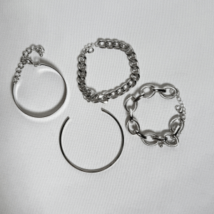 Brazaletes Set 4 piezas | N0000217 | Plateado