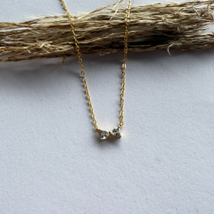 Collar Plata 925 con dije lazo brillante | Dorado