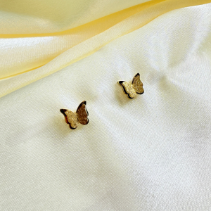 Aretes mariposa brillante | Dorados
